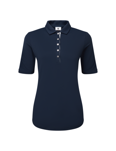 Footjoy Half Sleeve Ruched Lisle Womens Polo