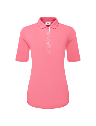 Footjoy Half Sleeve Ruched Lisle Womens Polo