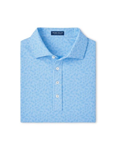 Peter Millar Men Avenue Performance Jersey Polo Kelly Hard Collar